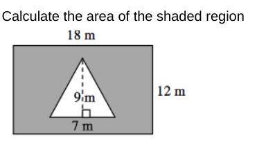 Calculate the area of the shaded region