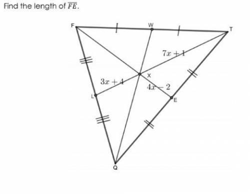 Find the length of segment FE