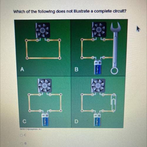 Which of the following does not illustrate a complete circuit?