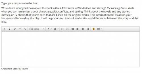 PLEASE HELP ME ASAP:

Write down what you know about the books Alice’s Adventures in Wonderland an