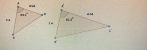 Given the triangles in the image, if possible, describe a sequence of rigid transformations that ma
