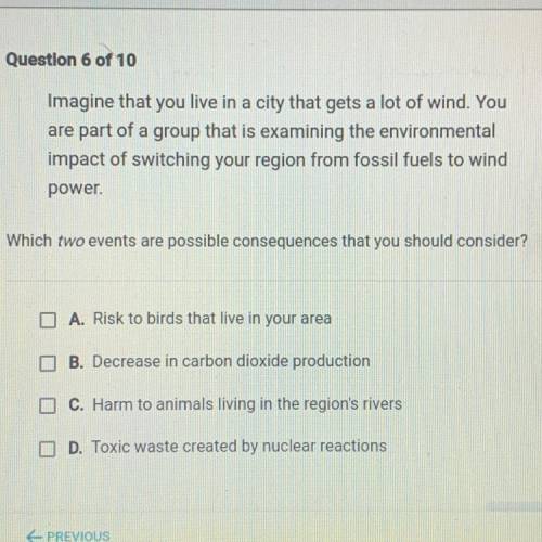 Imagine that you live in a city that gets a lot of wind. You

are part of a group that is examinin