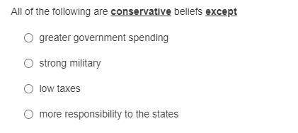 All of the following are conservative beliefs except