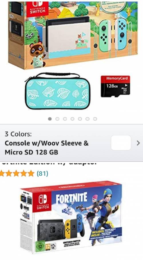 dumb question but...for christmas should i get the animal crossing switch or the forrnite one which