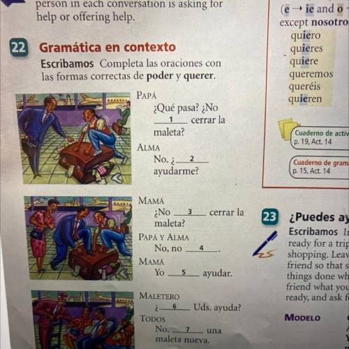 Need Help with spanish work! Will give brainlist!