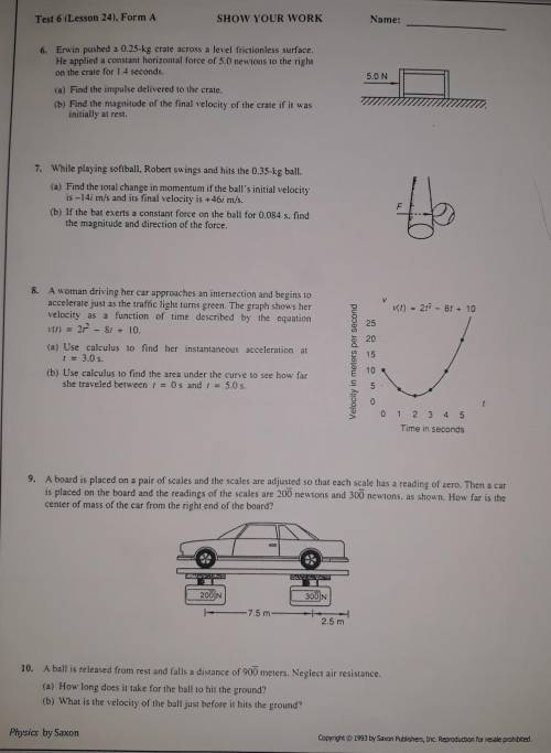 I need some help with my test.
