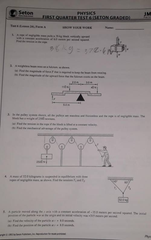 Need some help with a test