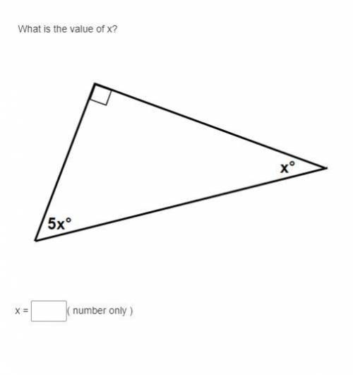 What is the value of x?
x = 
( number only )