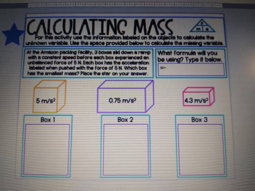 Calculate the mass on the following pic