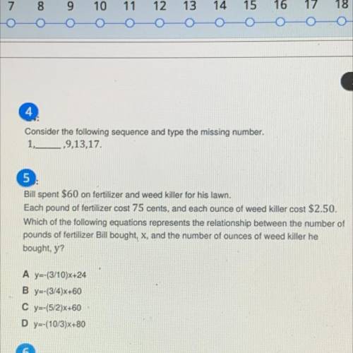 Need help with 4 and 5 plzzz
