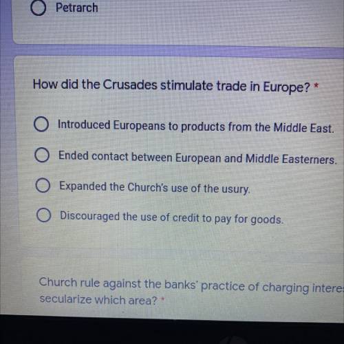 How did the crusades stimulate trade in Europe?