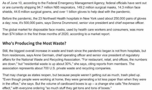 Who has been the largest contributor to the pandemic waste?