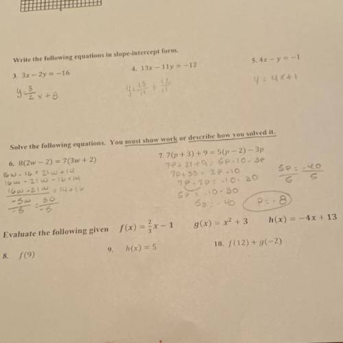 Help please 8. 9. And 10.