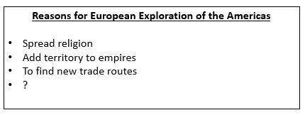 What best completes the reasons for European exploration of the New World?

A to expand democracy