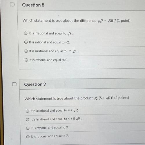Please answer questions 8 and 9 for 10+ points!!