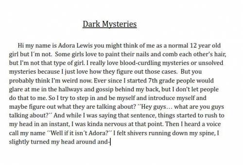 Well here is my story but i think it needs some work :D