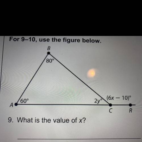 What is the value of x?
What is the value of y?