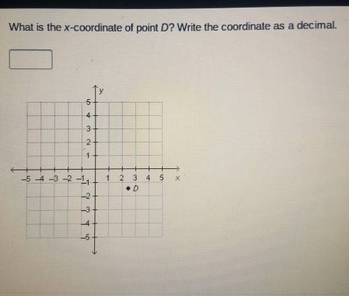 What is the x-coordinate of point D? Write the coordintes as a decimal.  IF YOU HURRY UP AND GET TH