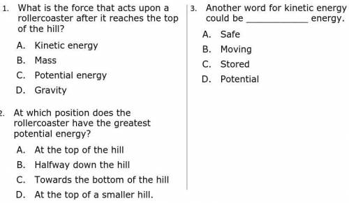 Science hmk due tmr morning need help!! pls answer all 3 and number which one is which for example.