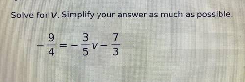 Solve for V. Simplify your answer as much as possible.
