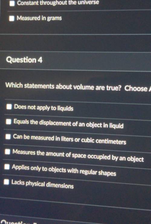 What statements are true about Volume