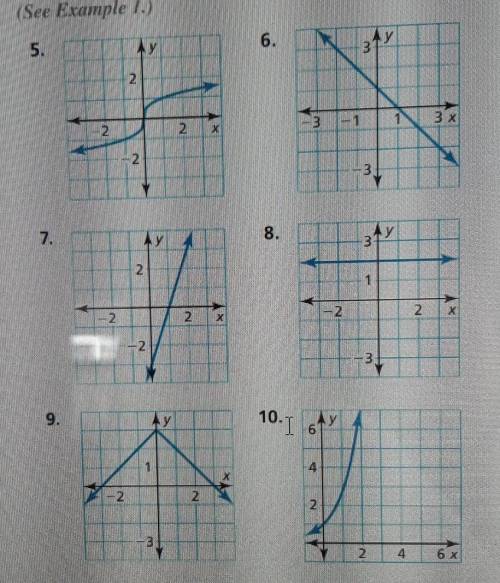 HELP PLEASE! In exercises 5-10 determine whether the graph represents a linear or nonlinear fuction