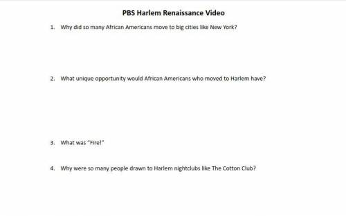 PBS Harlem Renaissance Video
