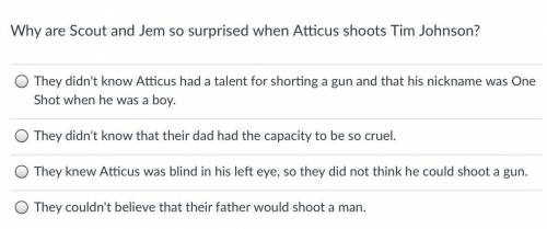 Why are Scout and Jem so surprised when Atticus shoots Tim Johnson?