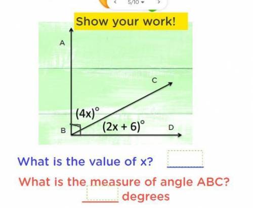 What is the value of X? What is the measure of angle ABC?
