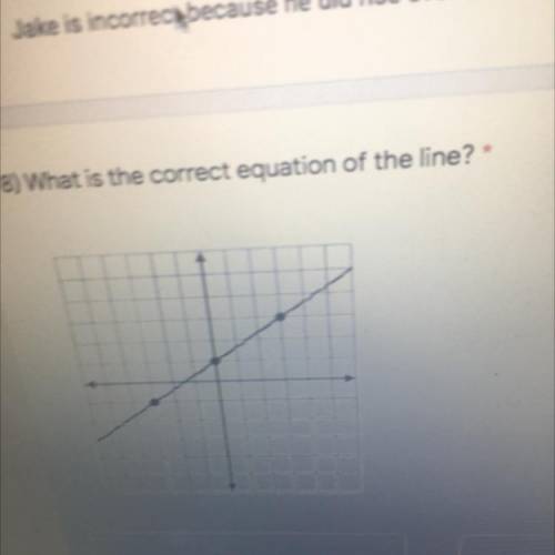 8) What is the correct equation of the line?