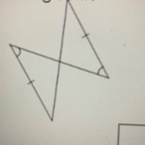 40. What method can be used to prove the

triangles below are congruent?
A. SAS
B. AAS
C. ASA
D. N