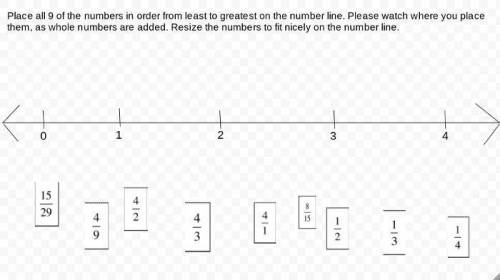 PLEASE HELP! THANK YOU! I'm not sure where to place each fraction.