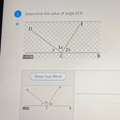 Please guys help me 
Determine the value of angle ECB