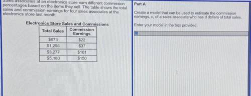 Part A

Sales associates at an electronics store earn different commission
percentages based on th