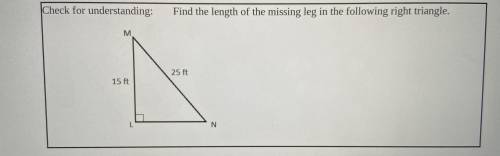 Confused about this. Pythagorean Theorem to solve. a^2 + b^2 = c^2. The side represented by the let