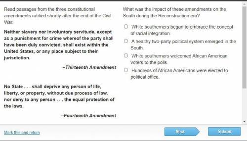 What was the impact of these amendments on the South during the Reconstruction era?

White souther