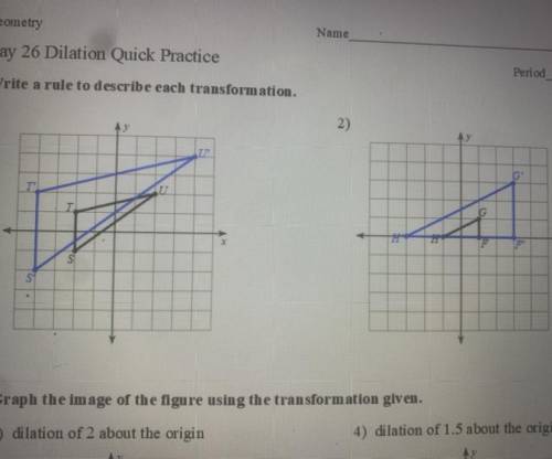 Please help with one and two