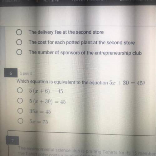 I urgently need the answer to number 6 with the work shown