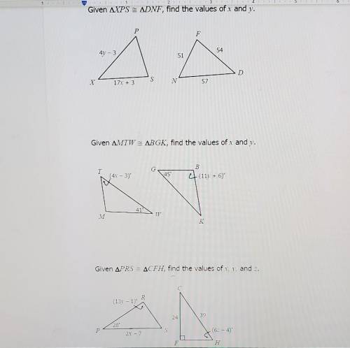 Write a valid congruency statement for the triangles below. ect... just pick one
