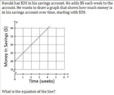 PLS HELP ME ITS DUE IN 10 MIN------------- HERE ARE THE ASNWERS

y = 5x +20y = 25xy = 20x + 5y = 5