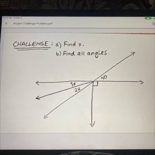Find x 
Find all angles please guys help me