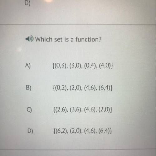 Which set is a function?