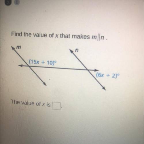 I need the value of x