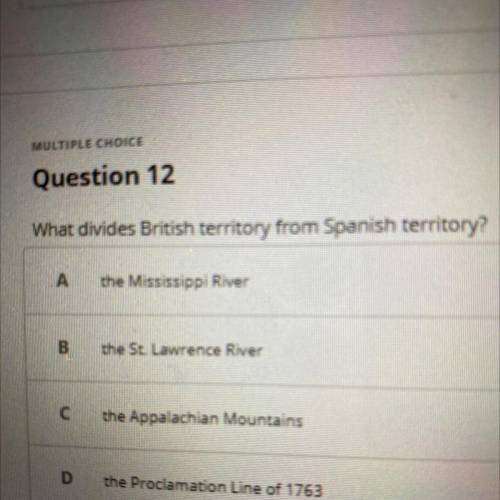 What divides British territory from Spanish territory
