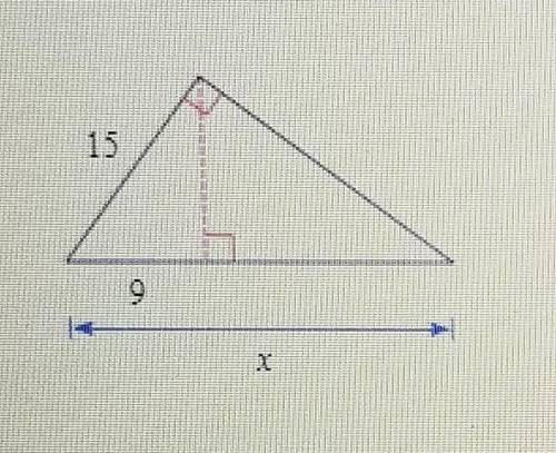Find the missing length indicated. A)100B)36C)25D)9