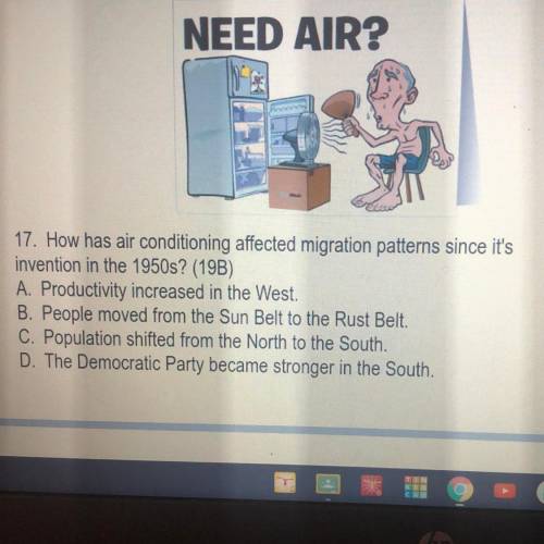 How was air conditioning affected migration patterns since it's invention in the 1950?