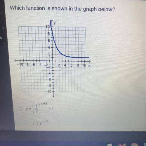 Which Function is shown in the graph below? 
(TIMED PLS HURRY, EDGE 2020)