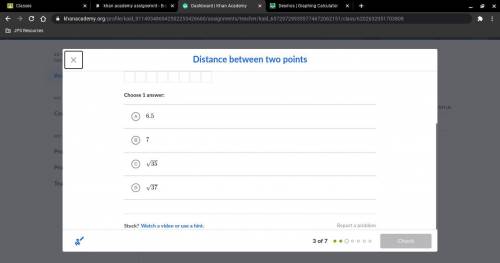 Khan academy distance between two points