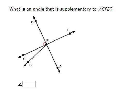 What is an angle that is supplementary to ∠CFD?