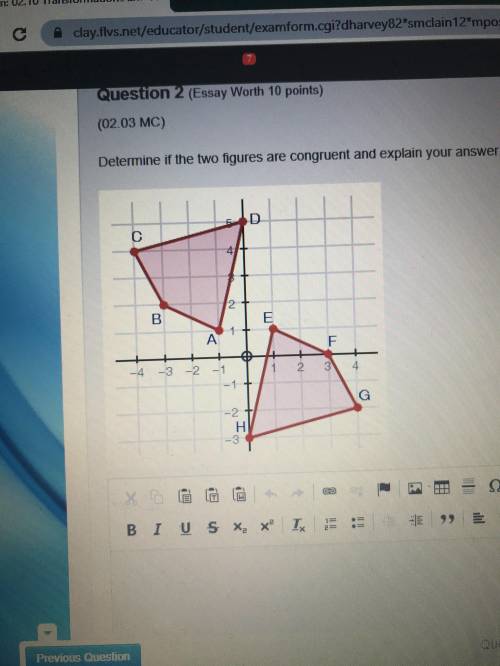 PLEASE HELP (20 Points)

Determine if the two figures are congruent and explain your answer using